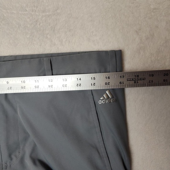 Adidas Pants Mens 32x32 Gray Golf Chino Slim Microfiber Polyester Pockets Flat - Picture 10 of 12